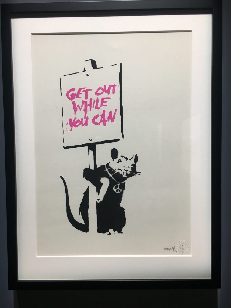 Bansky, Get Out While You Can, 2004, two-colour screenprint on paper, 50 x 35 cm